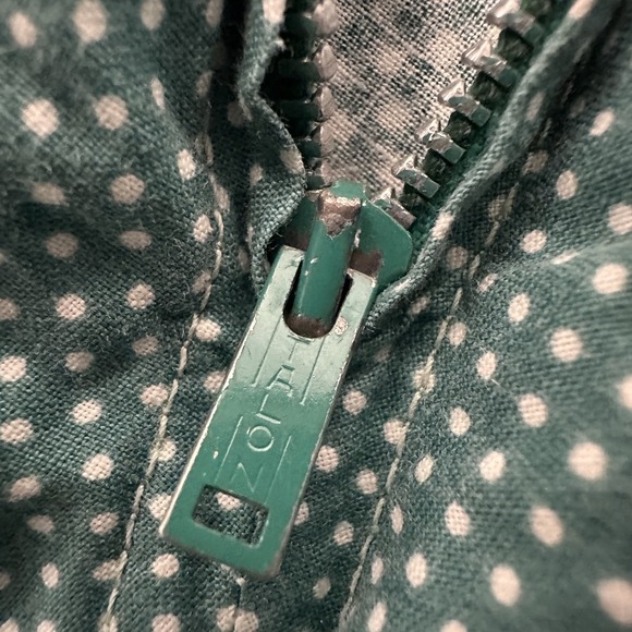 VINTAGE 50s Elaine Terry dress with full skirt polka dots & sweathear neckline - Picture 5 of 11